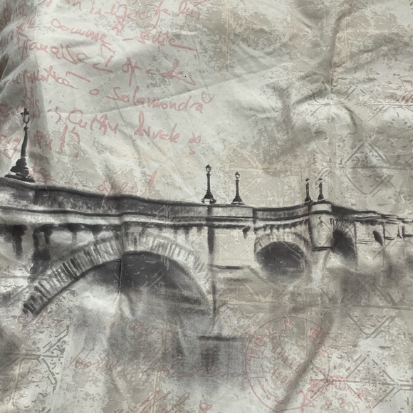 Paris France Eiffel Tower Duvet Comforter and One Standard Sham Bedding Twin Set - Picture 9 of 16